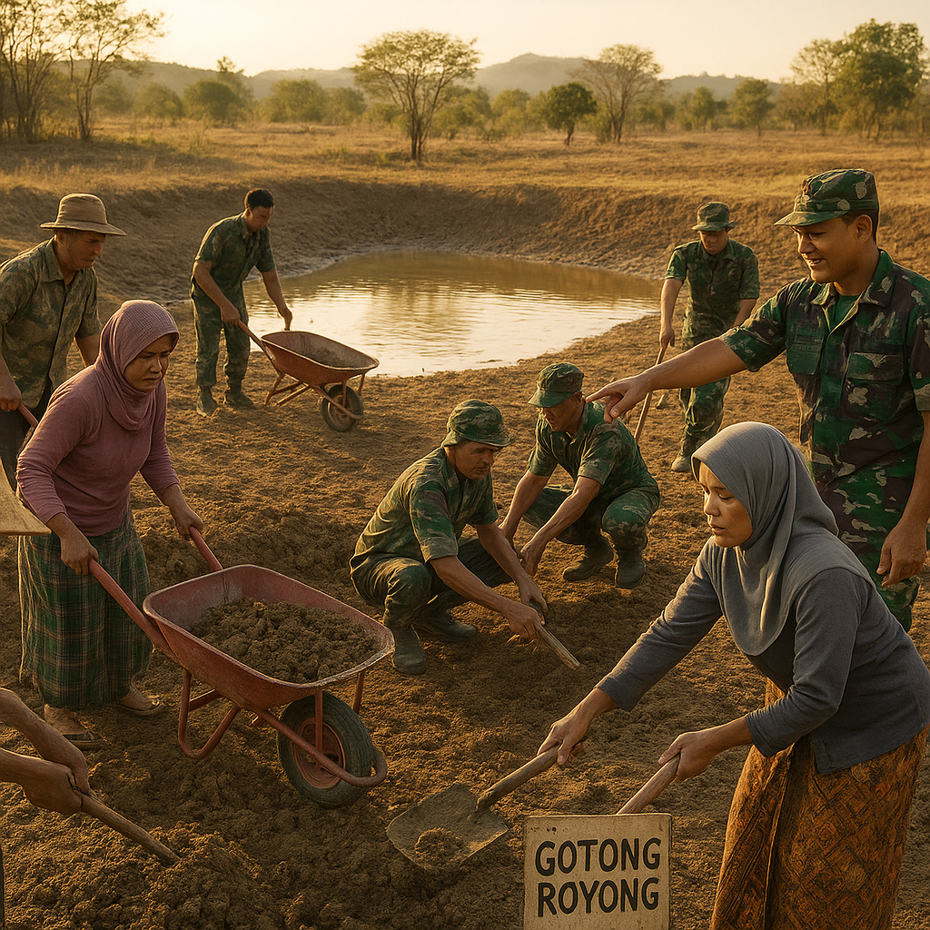 Titisan Air di Tengah Kemarau, TNI Bangun Embung untuk Warga Blora