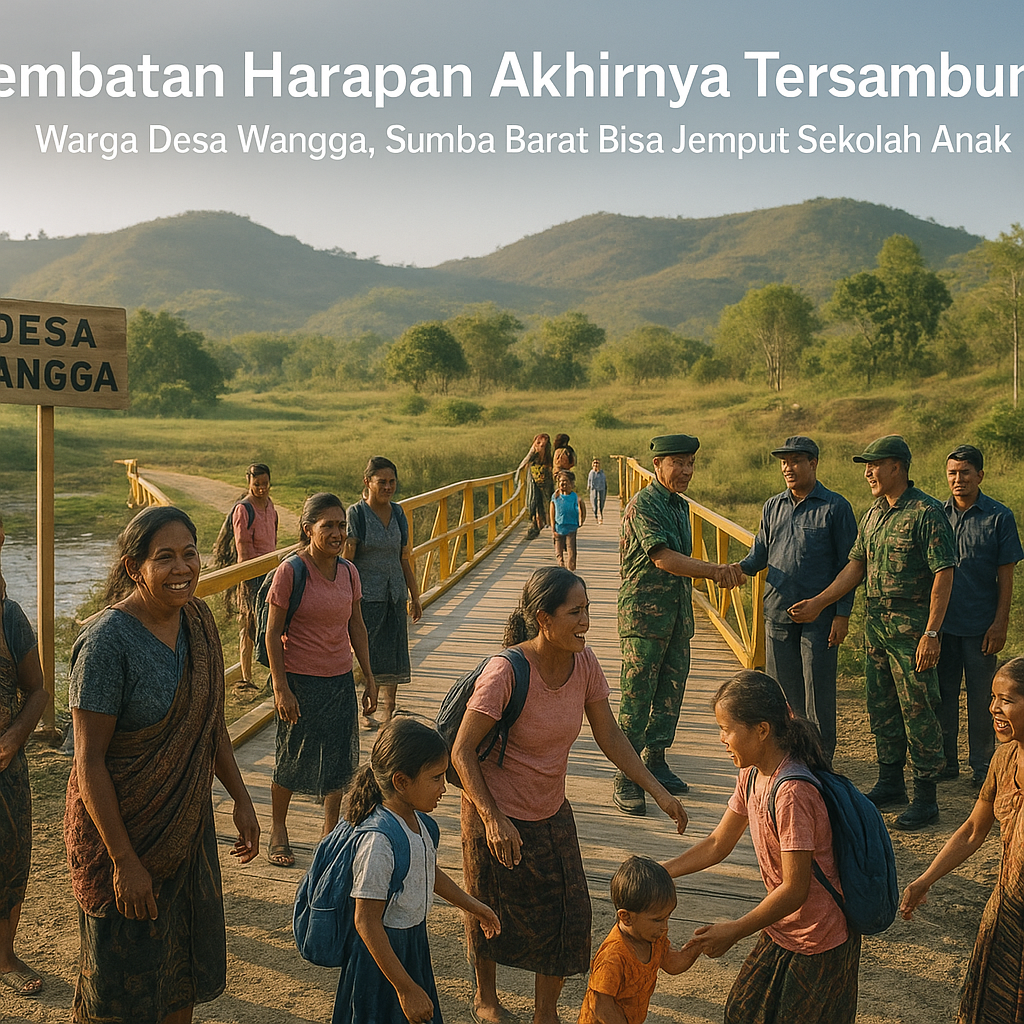 Jembatan Harapan Akhirnya Tersambung, Warga Desa di Sumba Bisa Jemput Sekolah Anak