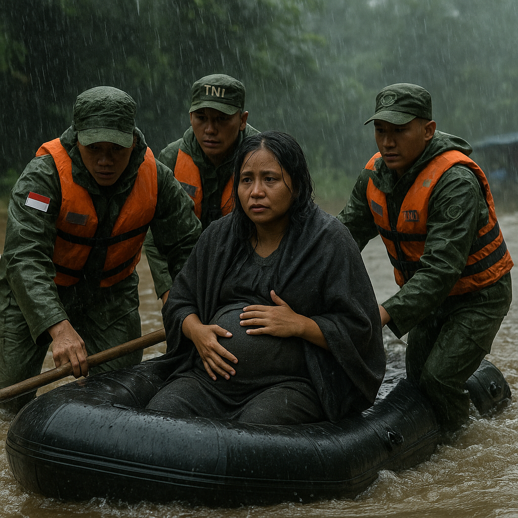 Cerita Kehangatan: Prajurit TNI Antar Ibu Hamil Melintasi Sungai untuk Melahirkan