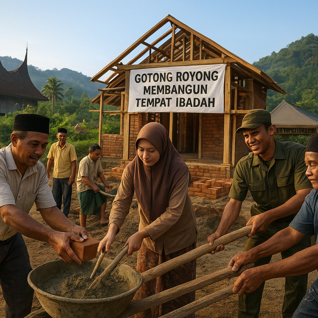 Kabar Desa Kita: Gotong Royong Membangun Tempat Ibadah