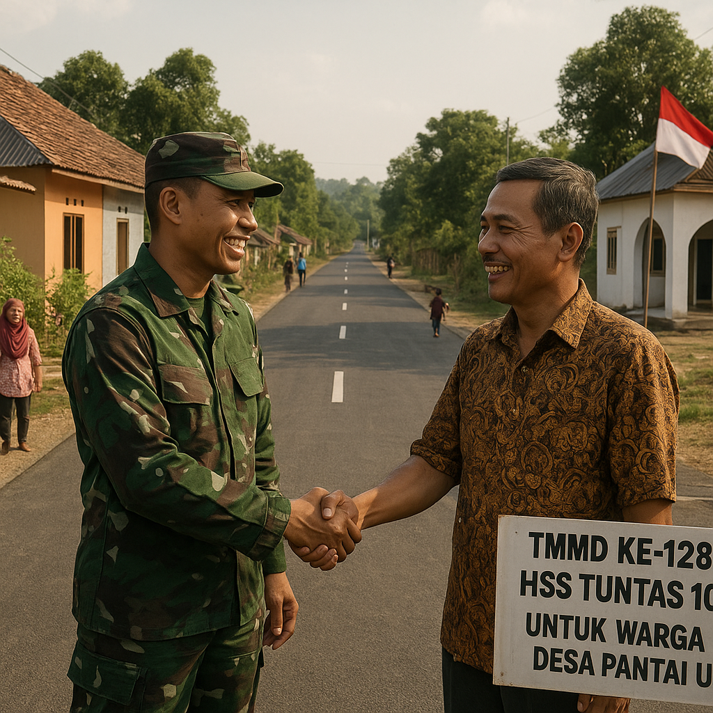 TMMD ke-128 di HSS Tuntas 100 Persen, Jalan dan RTLH Rampung untuk Warga Desa