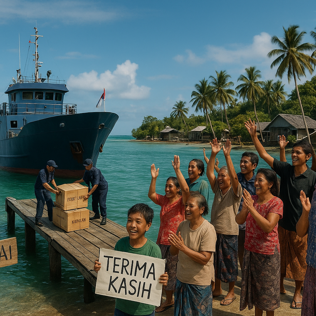 Kabar Bahagia: Desa di Pulau Terluar Maluku Dapat Bantuan Kapal Pengangkut