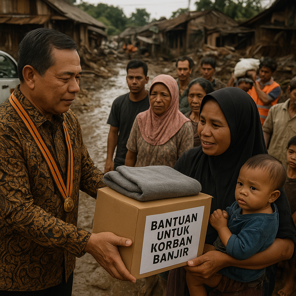 Bupati Serahkan Bantuan untuk Warga Terdampak Banjir Bandang di Luwu Utara