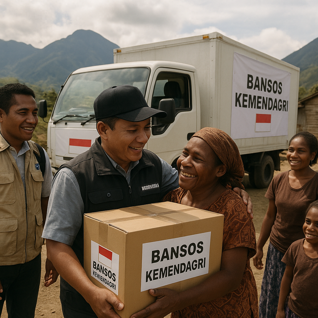 Bansos Kemendagri Sampai di Jayawijaya, Hibur Warga Korban Pascakonflik