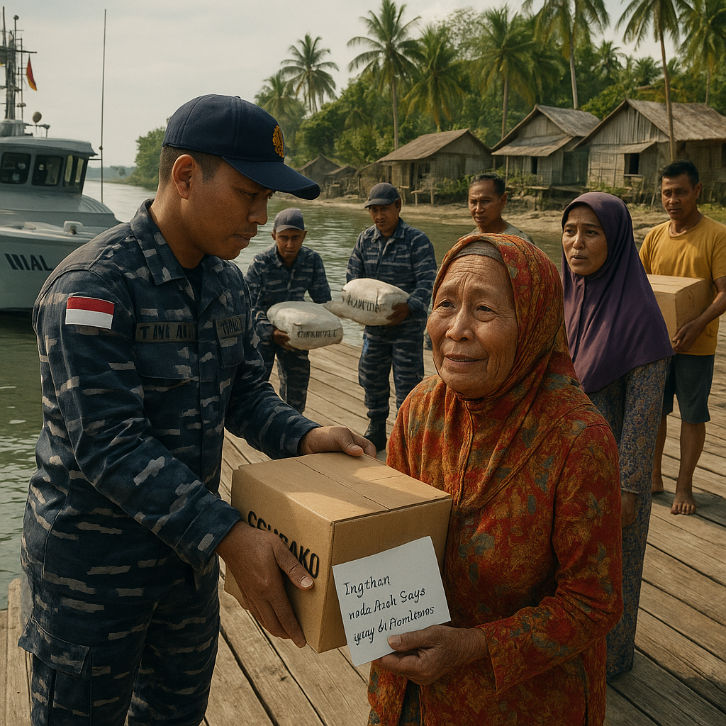 Bantuan Sembako TNI Sampai di Pulau Terluar, Nenek Mina: "Ingatkan pada Anak Saya yang di Perantauan"