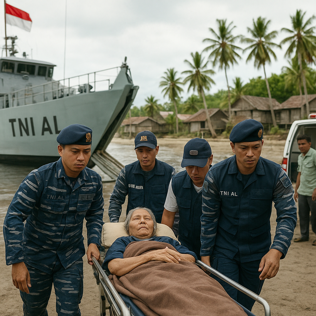 Kisah Kapal TNI AL Angkut Ibu Sakit dari Pulau Terpencil ke Rumah Sakit di Makassar