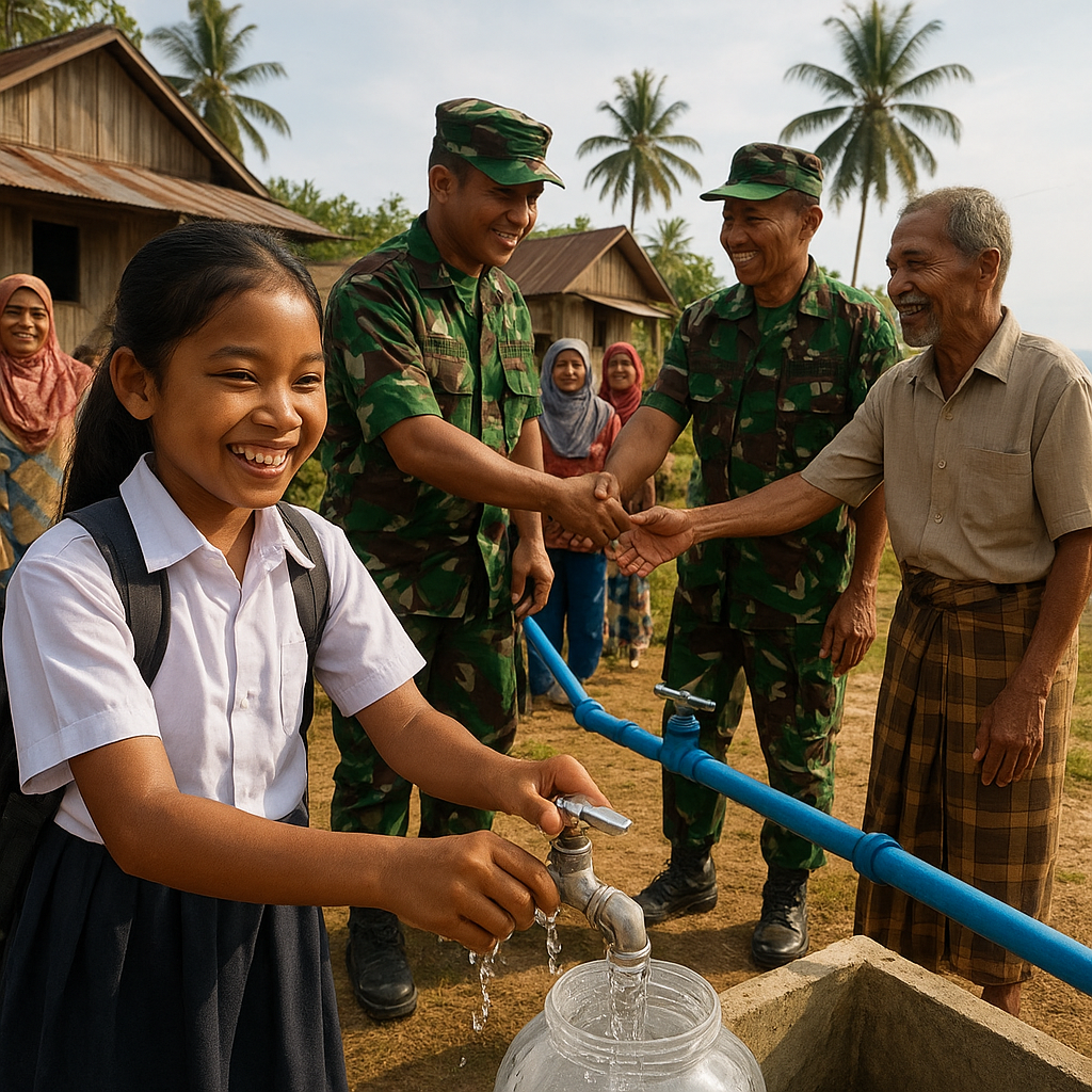 Kabar Bahagia dari Ujung Barat: Desa di Simeulue Kini Punya Sumber Air Bersih Berkat Bakti TNI