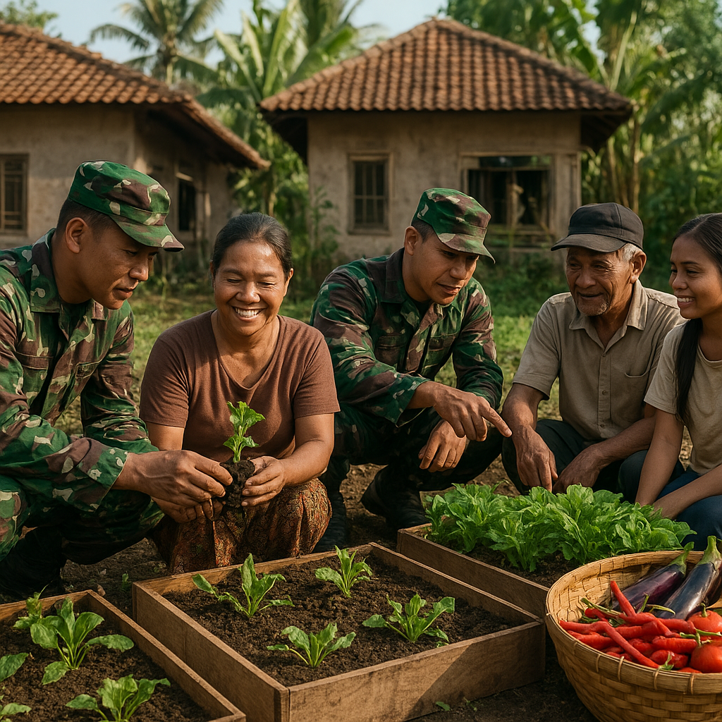 Dari Ladang ke Meja Makan: Bimbingan TNI Manfaatkan Lahan Pekarangan untuk Ketahanan Pangan Keluarga