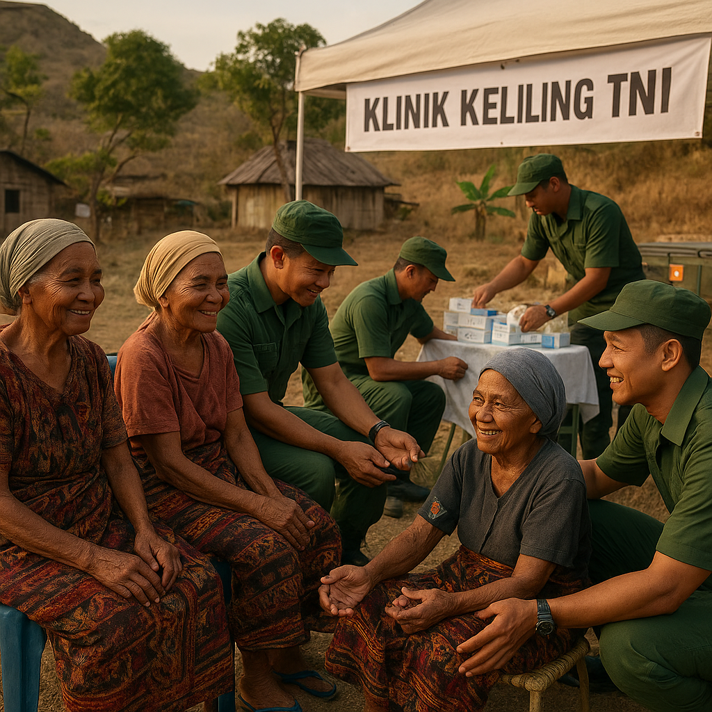 Klinik Keliling TNI: Pengobatan Gratis dan Senyuman untuk Nenek-nenek di Pedalaman Flores