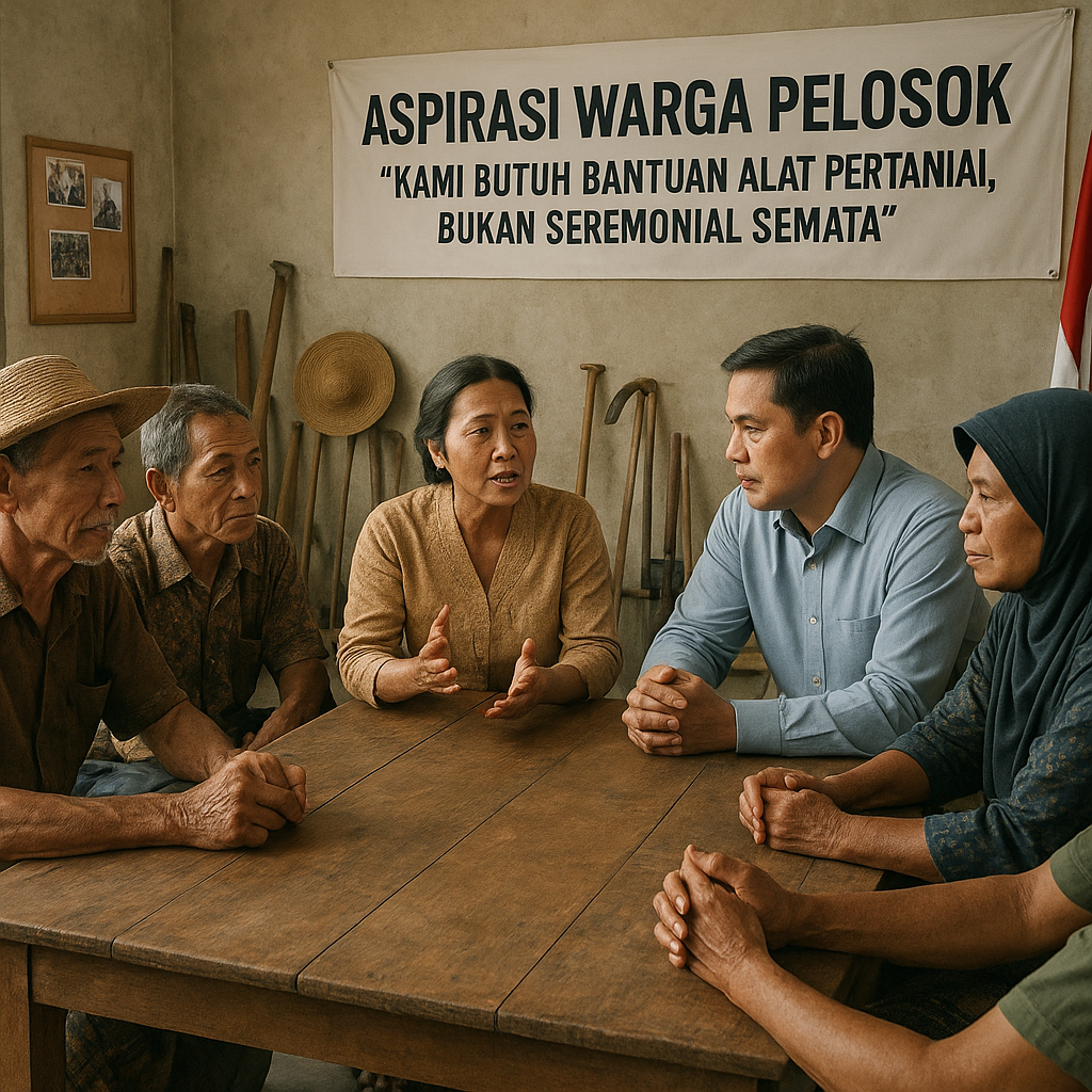 Aspirasi Warga Pelosok: "Kami Butuh Bantuan Alat Pertanian, Bukan Seremonial Semata"