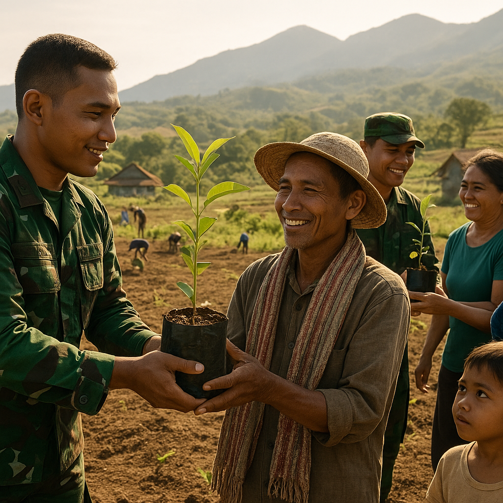 Bantuan Bibit Pohon Buah dari TNI untuk Rehabilitasi Lahan di Flores