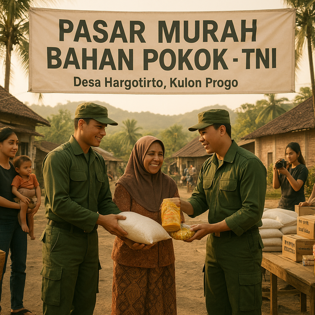 Pasar Murah Bahan Pokok oleh TNI Diharapkan Rutin diadakan di Desa-Desa Pelosok