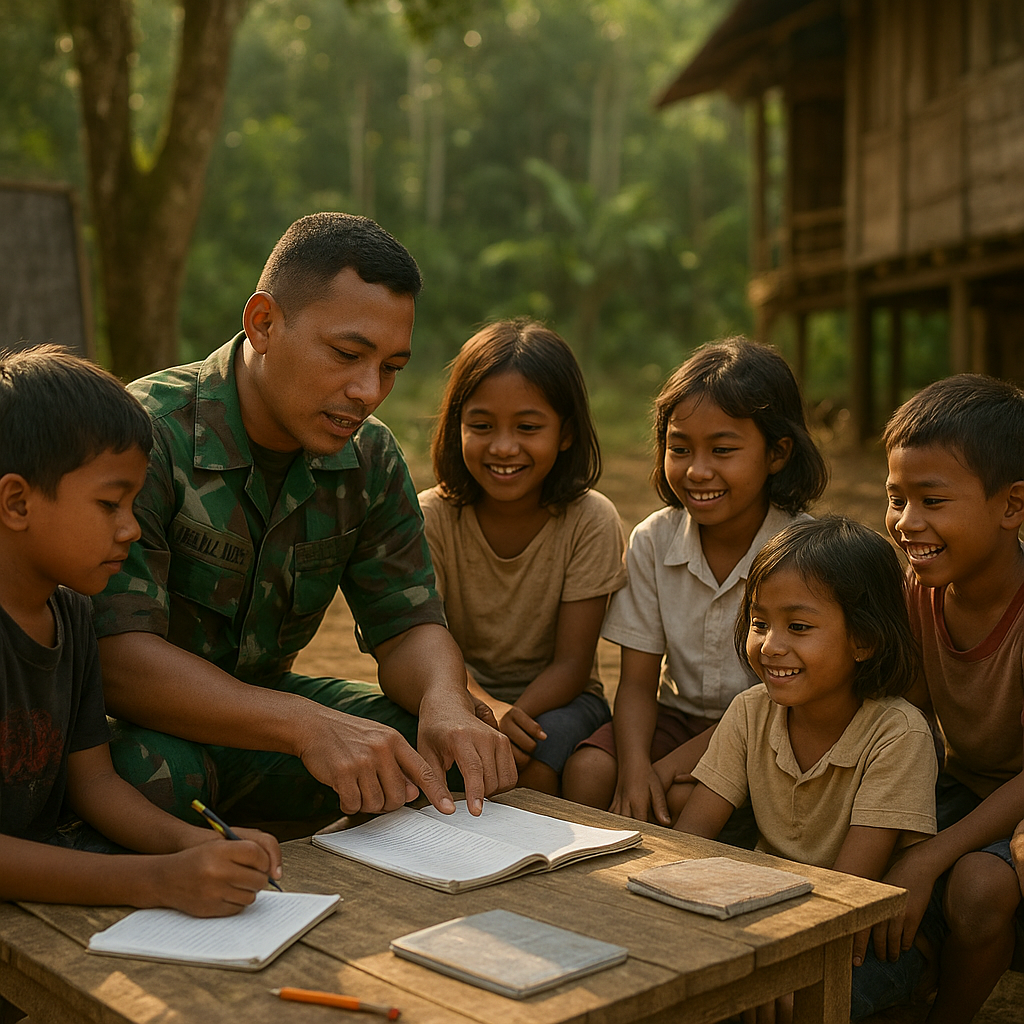 Kisah Prajurit TNI yang Jadi Guru Dadakan di Pedalaman Kalimantan