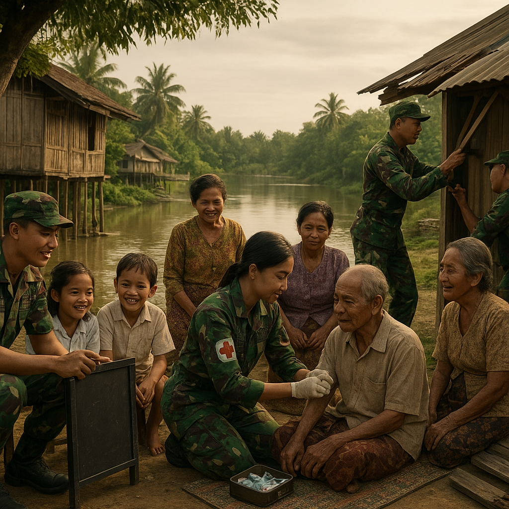 Kisah Hangat Satgas TNI di Desa Terpencil Kalimantan Barat