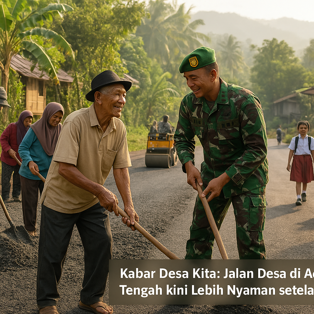 Kabar Desa Kita: Jalan Desa di Aceh Tengah kini Lebih Nyaman setelah Dibantu TNI