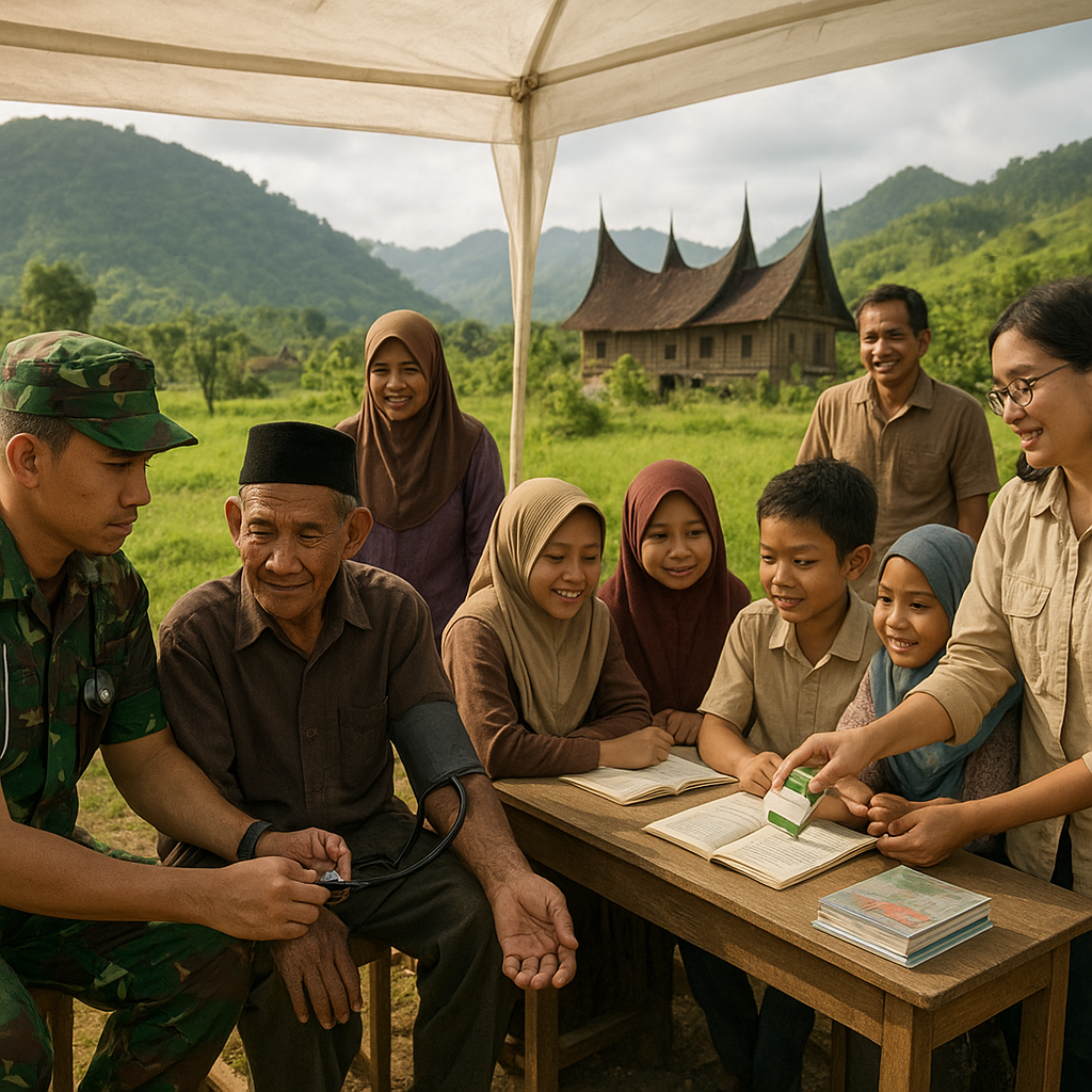 Bantuan TNI untuk Warga Pelosok di Sumatra Barat: Dari Kesehatan hingga Pendidikan