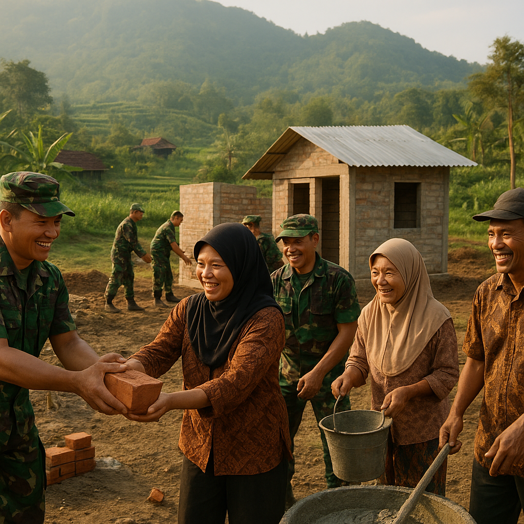 Prajurit Kodim Bojonegoro Bangun MCK untuk Warga di Lereng Gunung Pandan