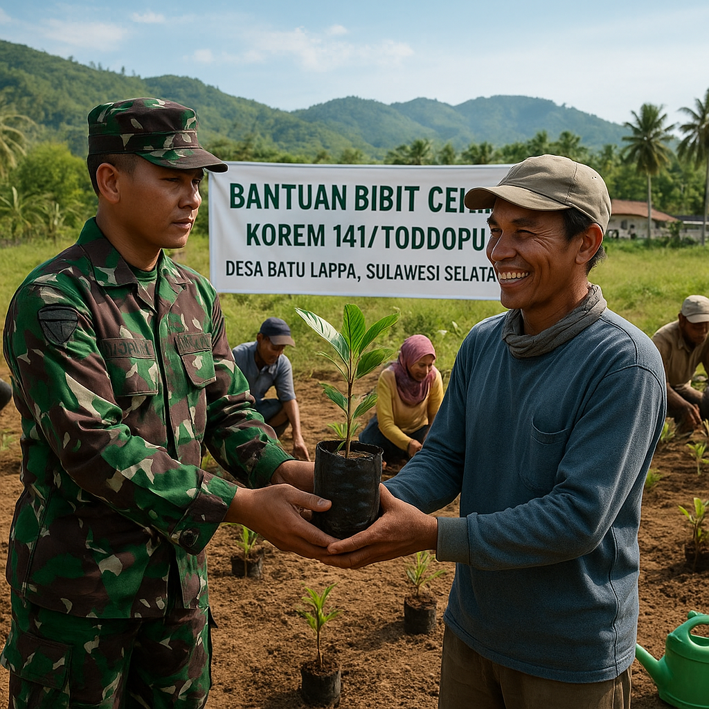 Bantuan Bibit Cengkeh dari TNI Ubah Wajah Ekonomi Desa di Sulawesi