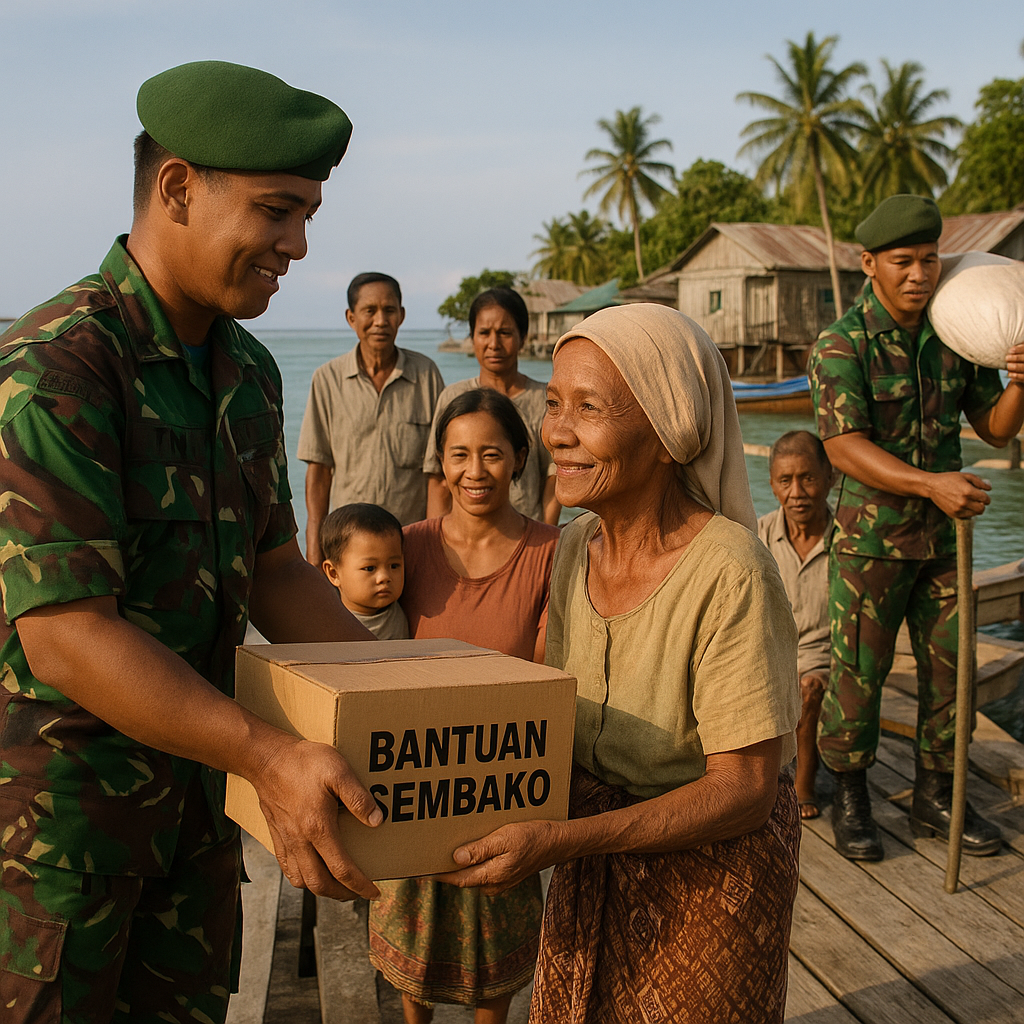 Bantuan Sembako dari TNI Diharapkan Rutin untuk Lansia dan Keluarga Tidak Mampu di Pulau Terluar