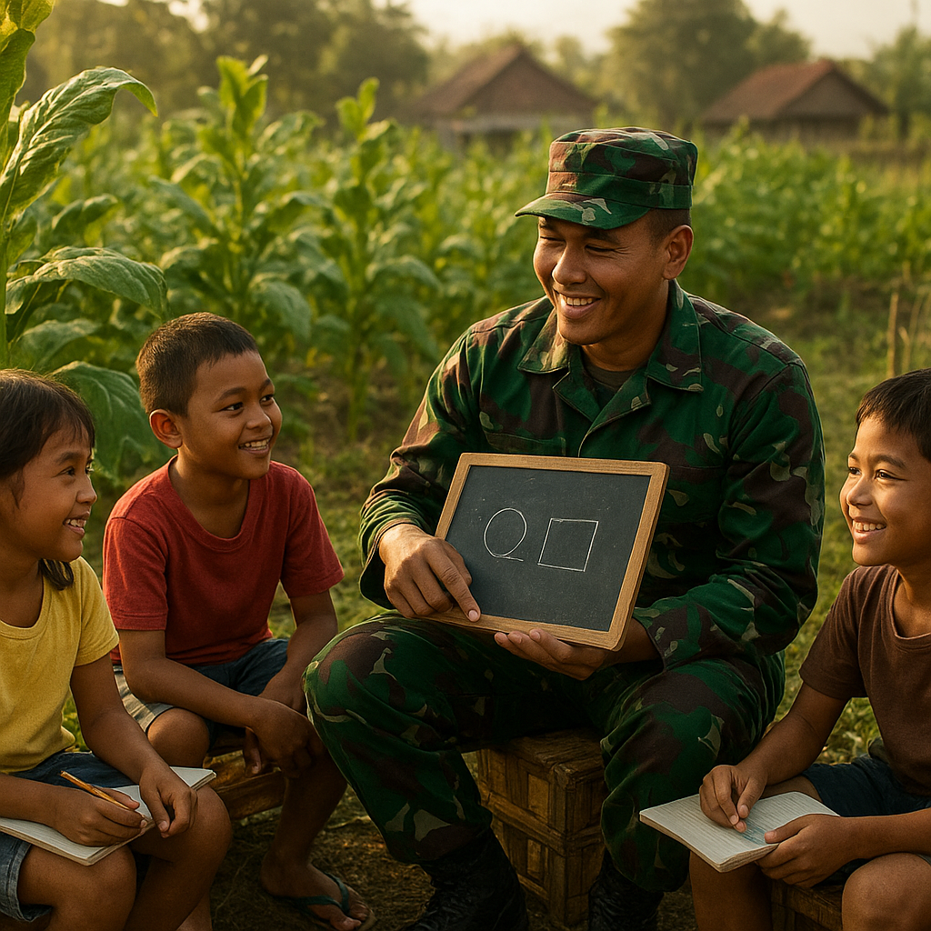 Cerita Prajurit TNI yang Jadi Guru Sukarela untuk Anak-Anak Petani di Ladang Tembakau