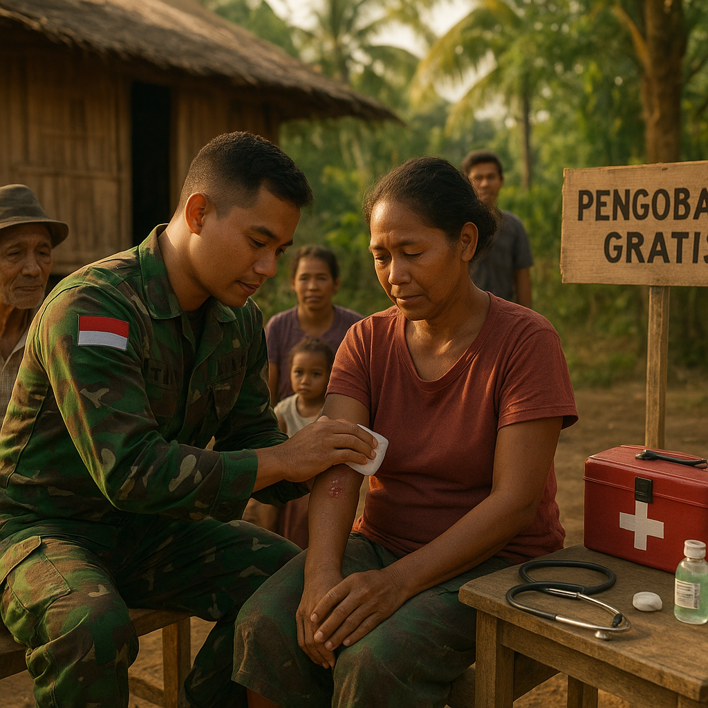 Kisah Prajurit TNI yang Jadi 'Dokter Dadakan' untuk Warga Desa di Sulawesi Tengah