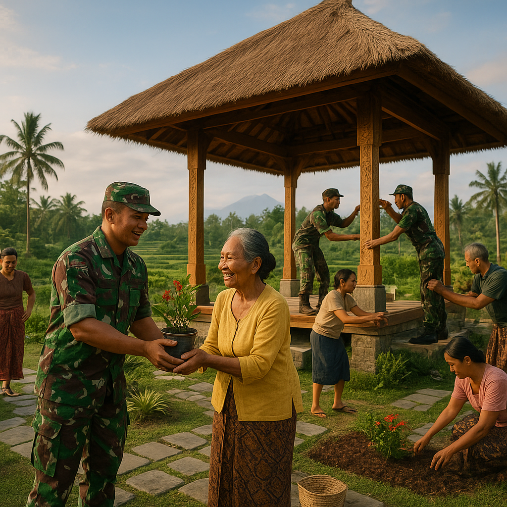 TNI Bantu Warga Desa di Bali Membangun Tempat Wisata Mini untuk Ekonomi Lokal