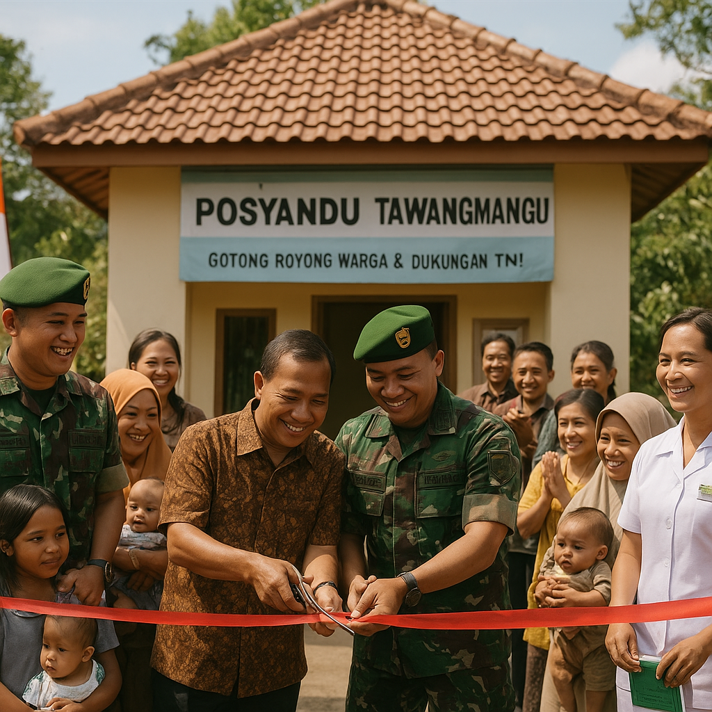 Kabar Desa Kita: Pembangunan Posyandu Baru dengan Dukungan TNI