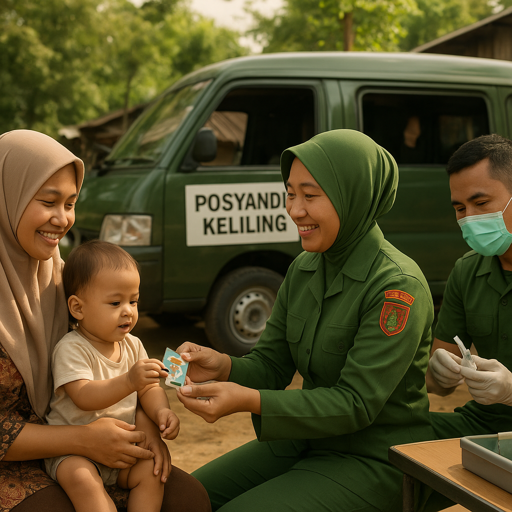 Posyandu Keliling TNI di Perbatasan Kalimantan, Bawa Senyuman untuk Ibu dan Balita