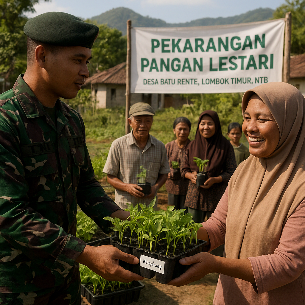 Bantuan Bibit Sayuran dari TNI untuk Pekarangan Warga di Desa NTB, Hidupkan Kembali Tradisi Berkebun