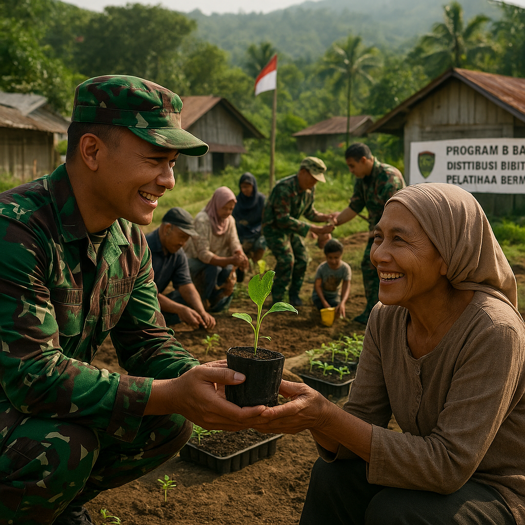 Program & Bantuan: Distribusi Bibit Tanaman dan Pelatihan Berkebun oleh TNI untuk Desa di Perbatasan