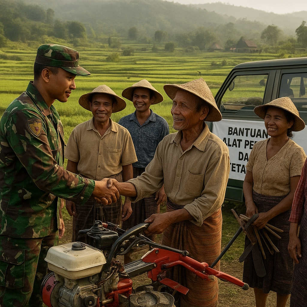 Bantuan Alat Pertanian dari TNI untuk Petani di Sumba, Kurangi Beban Kerja di Musim Tanam