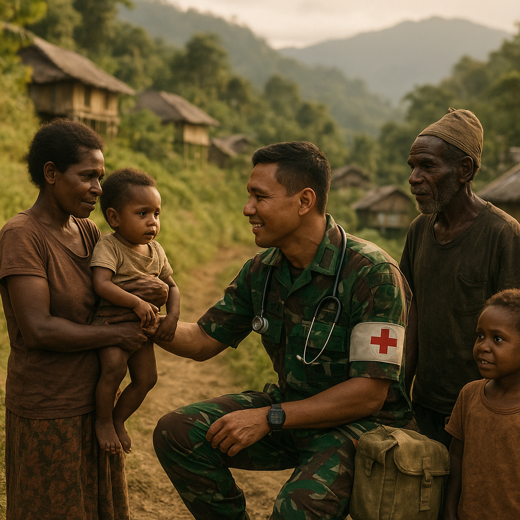 Kisah Hangat Dokter TNI yang Rutin Jelajahi Bukit demi Layani Warga Papua