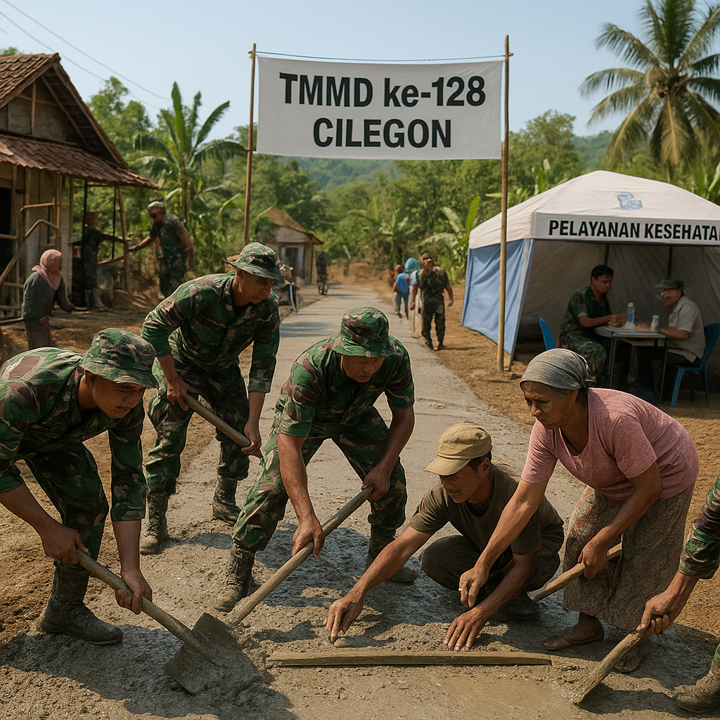 Ratusan TNI di Cilegon Turun ke Masyarakat, Bangun Jalan Hingga Rehab Rumah Tidak Layak Huni