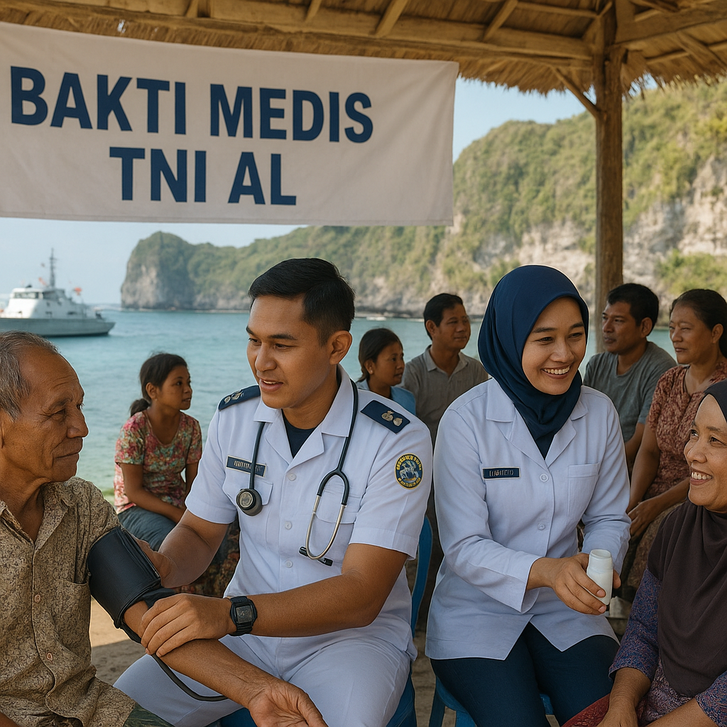 Bakti Medis TNI AL di Pulau Terluar, Puluhan Warga Nusa Penida Dapat Layanan Gratis