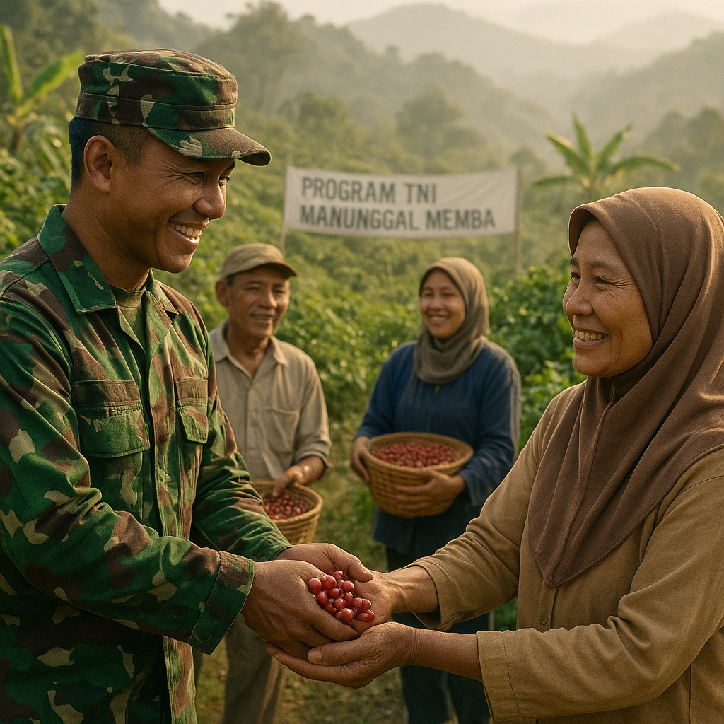 Program 'TNI Manunggal Membangun Desa' di Aceh Tengah Sukses Tingkatkan Produksi Kopi Warga