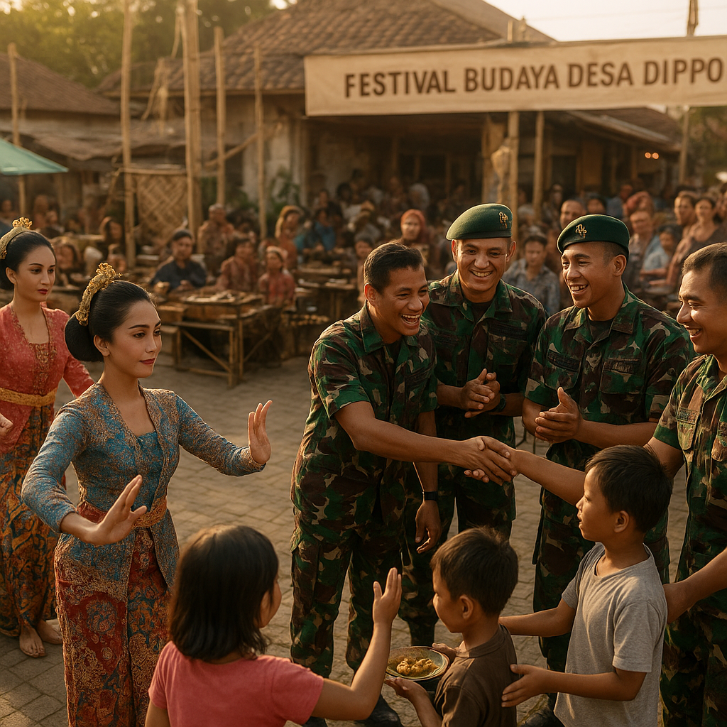 Festival Budaya Desa Diponegoro: TNI dan Warga Rayakan Keberagaman dengan Tarian dan Kuliner Lokal