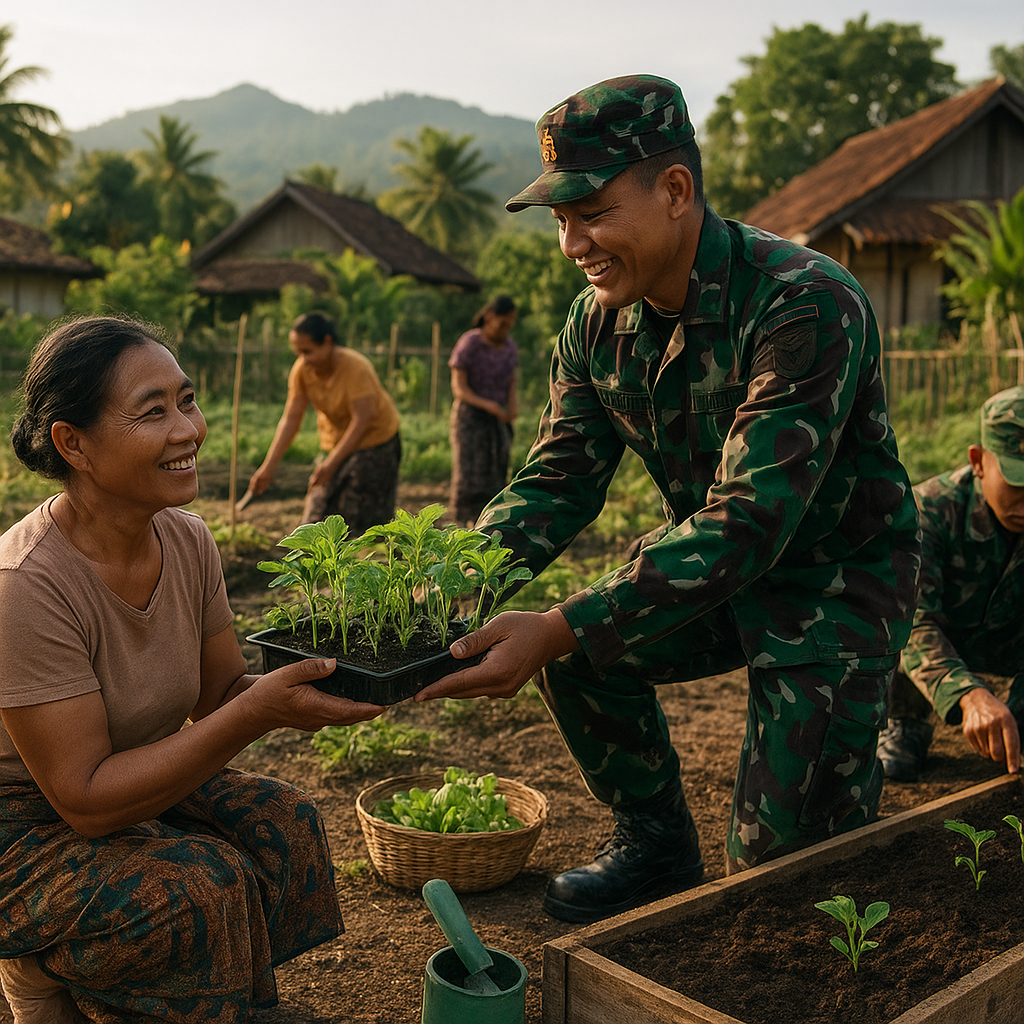 Bantuan Bibit Sayuran dari TNI Ubah Pekarangan Warga di Flores Menjadi Sumber Penghasilan Tambahan