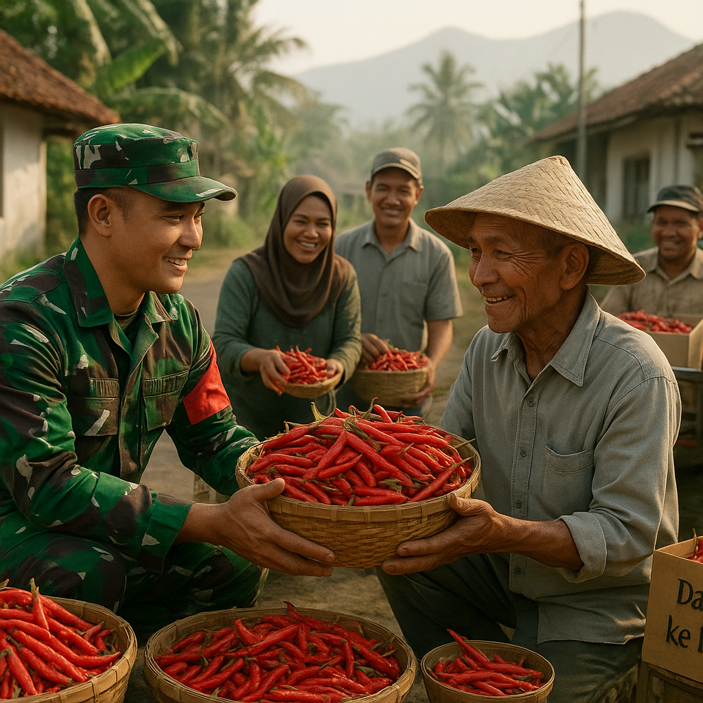 Dari Kebun ke Meja Makan: Babinsa Bantu Pasarkan Hasil Pertanian Warga