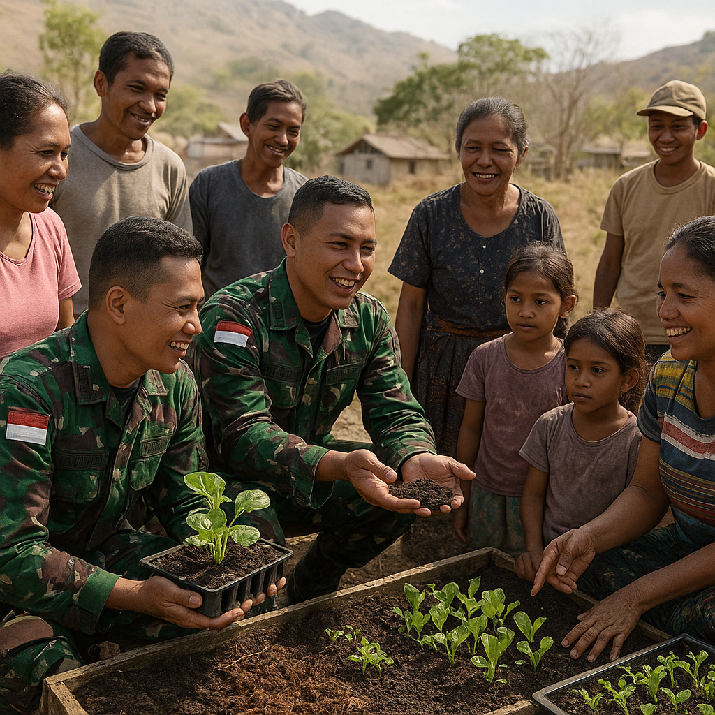 Praja TNI Bina Warga di Sikka, Ajarkan Pertanian Organik untuk Masa Depan
