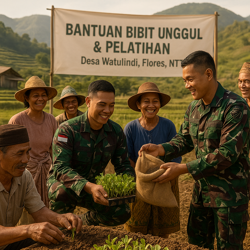 Bantuan Bibit Unggul dan Pelatihan dari TNI, Petani di NTT Semakin Bersemangat