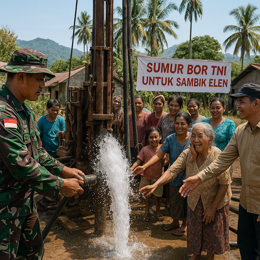 Kabar Desa Kita: Sumur Bor dari TNI Akhirnya Atasi Krisis Air Bersih di Lombok Timur
