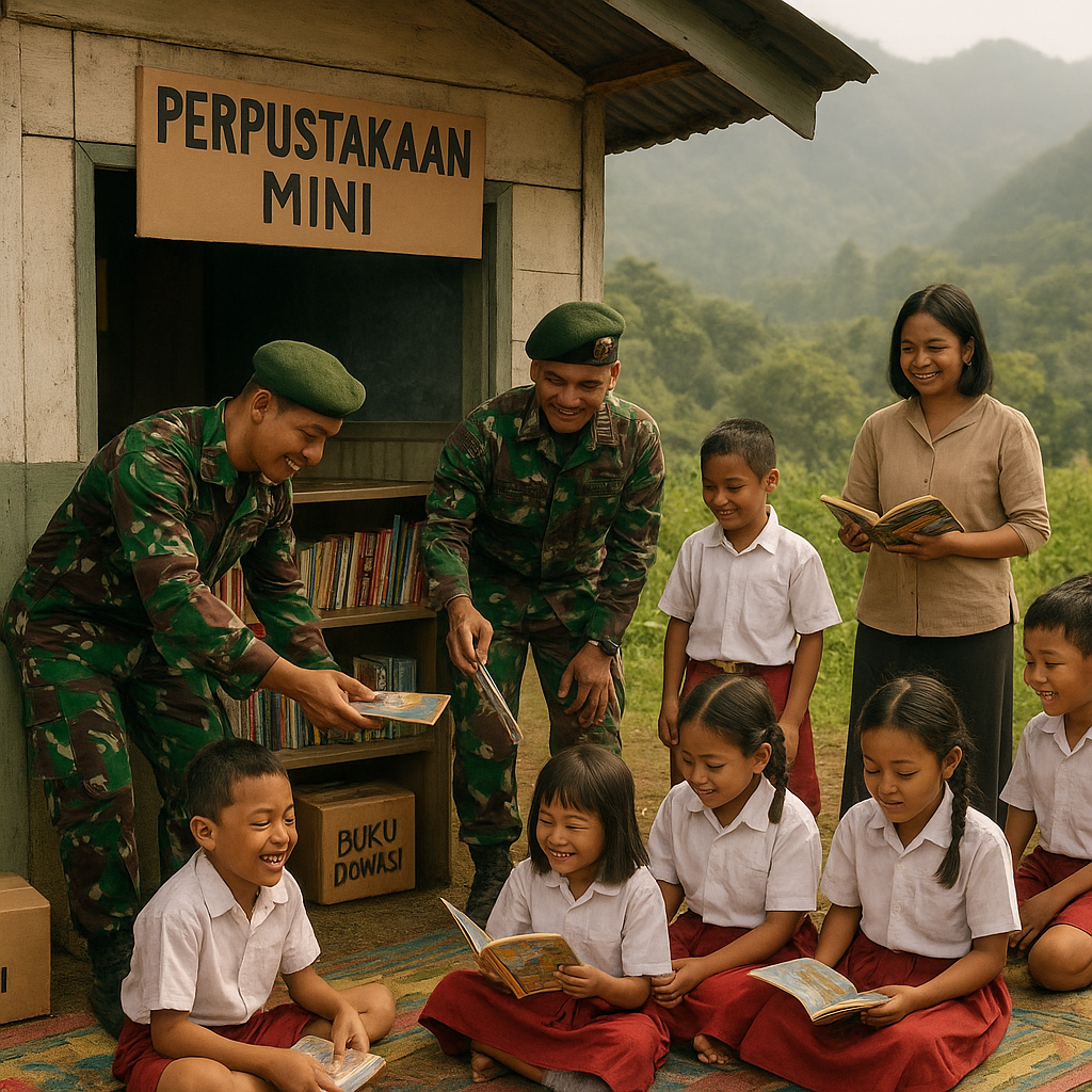 Cerita Sebuah SD di Pegunungan Aceh yang Kini Punya Perpustakaan Berkat Donasi Prajurit