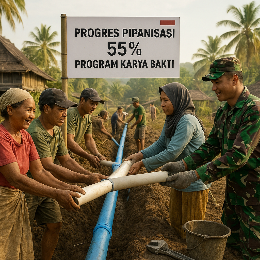 Program Presiden Prabowo, Pipanisasi Air Bersih di Nias Selatan Tembus 55 Persen