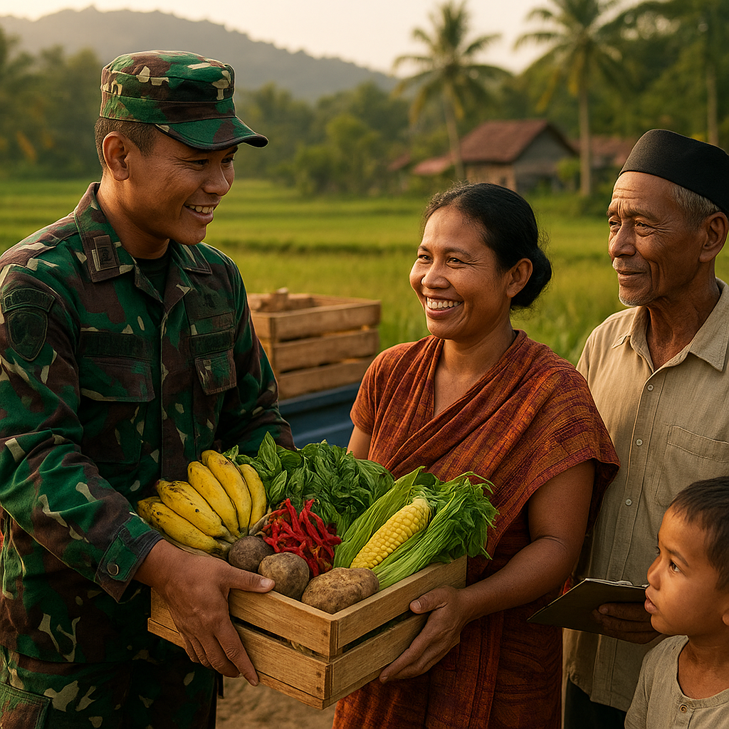 Dari Ladang ke Meja: Prajurit TNI Membantu Warga Desa Sulawesi Memasarkan Produk Pertanian mereka