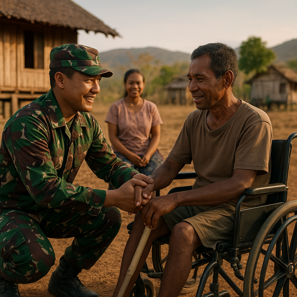 Tangan yang Menyambung: Program Teritorial TNI Membantu Penyandang Disabilitas di Desa Terpencil NTT
