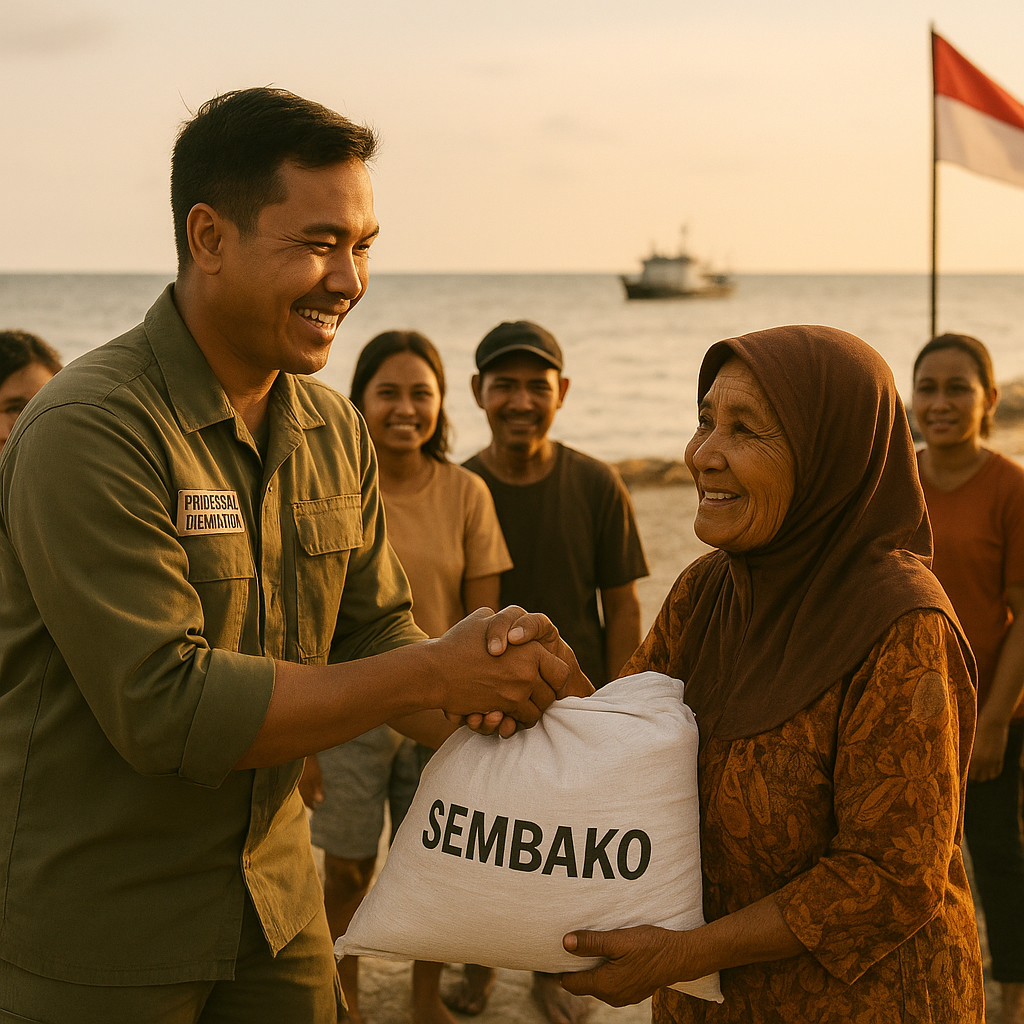 Bantuan Sembako dari Program Teritorial Menyentuh Hati Warga Pulau Terluar