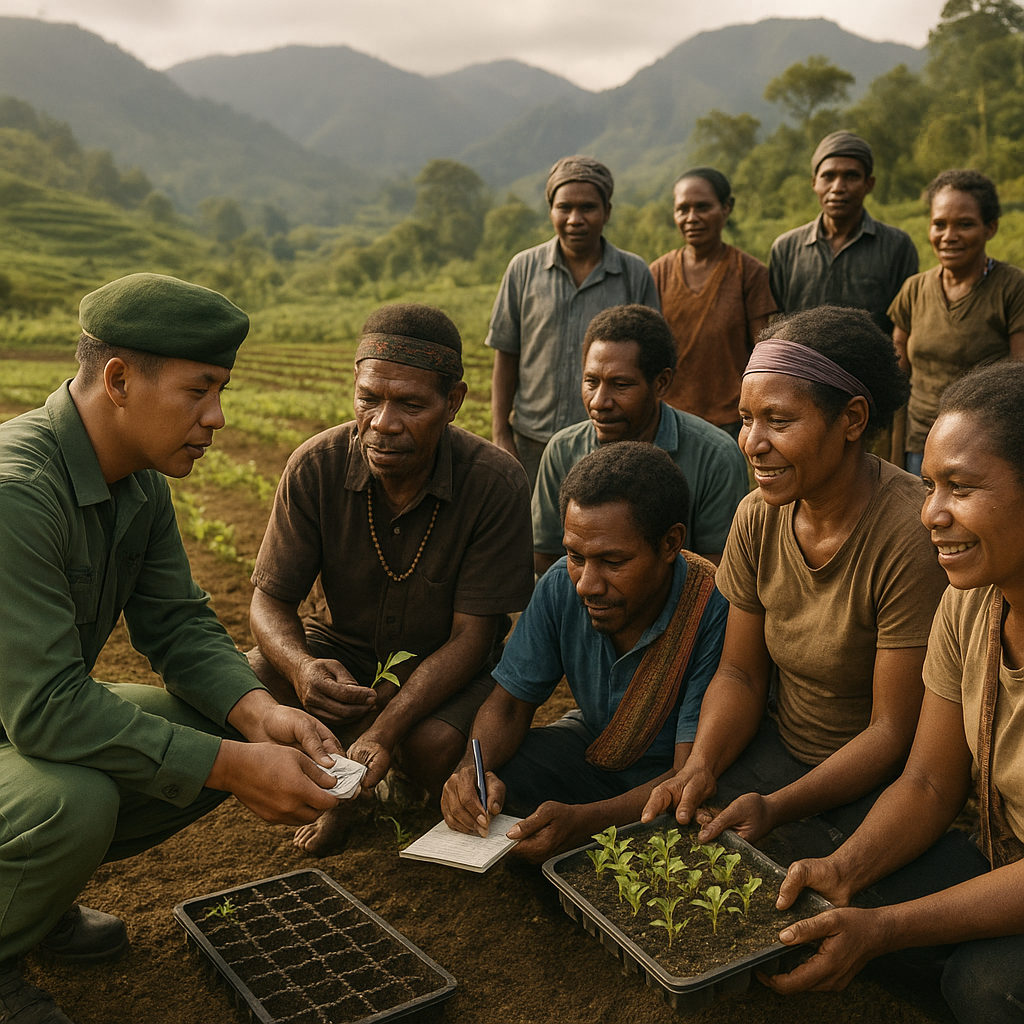 Bantuan Bibit dan Pelatihan Pertanian dari TNI untuk Petani di Lembah Baliem, Papua
