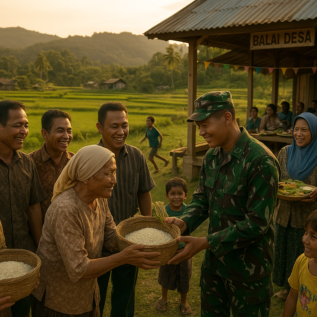 Warga Desa di Perbukitan Aceh Rayakan Musim Panen Bersama Prajurit TNI